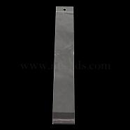 Rectangle OPP Cellophane Bags, Clear, 34x8cm, Unilateral Thickness: 0.035mm, Inner Measure: 28.5x8cm(OPC-R012-206)