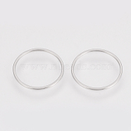 304 Stainless Steel Linking Ring, Ring, Stainless Steel Color, 12x0.8~1mm(STAS-S079-14A)