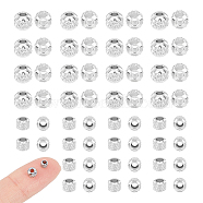 200Pcs 2 Style 303 Stainless Steel Beads, Rondelle, Stainless Steel Color, 3~4x2.5mm, Hole: 1.6~1.7mm, 100pcs/style(STAS-UN0055-74)