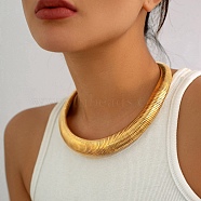 Iron Snake Chains Choker Necklaces, Golden, 18.62 inch(47.3cm)(NJEW-P289-03A-G)