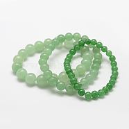 Natural Green Aventurine Round Beads Stretch Bracelets, 2 inch(50mm), 6mm(BJEW-G550-02-6mm)