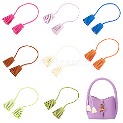 WADORN 8Pcs 8 Colors Double-end Flocking Tassels Pendant, DIY Craft Hang Decorations Accessories, Mixed Color, 245mm, 1pc/color(FIND-WR0005-88)