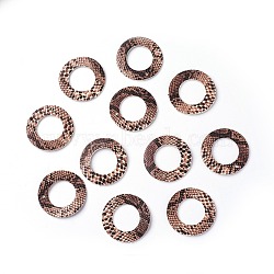 Imitation Leather Pendants, Ring, Colorful, 42.5x1.8mm, Hole: 2mm(FIND-G013-04E)