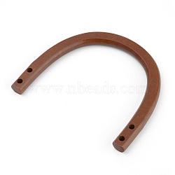 Wooden U Handles Replacement, for Handmade Bag Handbags Purse Handles, Dark Coffee, 98x118x8~9mm, Hole: 4.5mm(FIND-WH0067-01A)