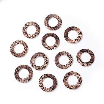 Imitation Leather Pendants, Ring, Colorful, 42.5x1.8mm, Hole: 2mm