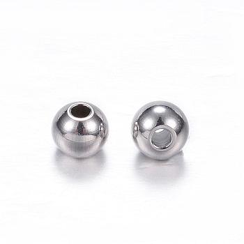 201 Stainless Steel Beads, Rondelle, Stainless Steel Color, Hole: 1.2mm, 4x3mm