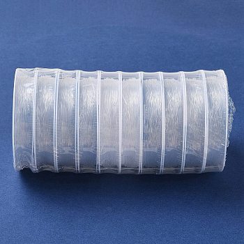 Korean Round Elastic Crystal String, Elastic Beading Thread, for Stretch Bracelet Making, Clear, 0.6mm, 12m/roll