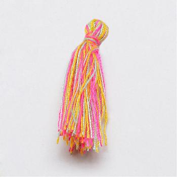 Handmade Polycotton(Polyester Cotton) Tassel Decorations, Pendant Decorations, Colorful, 29~35mm