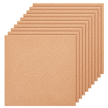Cork Insulation Sheets, for Coaster, Wall Decoration, Party and DIY Crafts Supplies, Square, Peru, 300x300x1mm