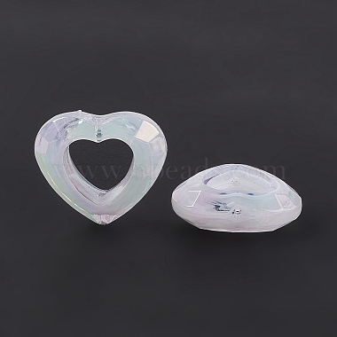 placage uv cadres de perles acryliques irisées arc-en-ciel(PACR-M003-04G)-3