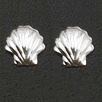 Alloy Cabochons, Nail Art Decoration Accessories for Women, Shell Shape, Silver, 4.5x4.5x1mm(MRMJ-WH0063-22S)