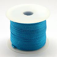 Nylon Thread, Dodger Blue, 1.0mm, about 49.21 yards(45m)/roll(NWIR-R026-1.0mm-374)