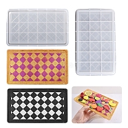 DIY Silicone Coaster Molds, Resin Casting Molds, for UV Resin, Epoxy Resin Jewelry Making, Round Pattern, Rectangle, 300x180x12mm, Inner Diameter: 165x285mm(DIY-G079-19)