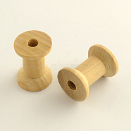 Wooden Empty Spools for Wire, Thread Bobbins, BurlyWood, 29x22mm, Hole: 6mm(WOOD-Q018-26)