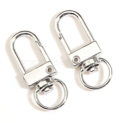 Alloy Swivel Lobster Claw Clasps, Swivel Snap Hook, Platinum, 31.50x12.50mm(PW-WG40149-15)