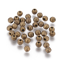 Tibetan Style Alloy Spacer Beads, Lead Free & Cadmium Free, Bicone, Antique Bronze Color, 4x4.5mm, Hole: 1mm(MLF0300Y)