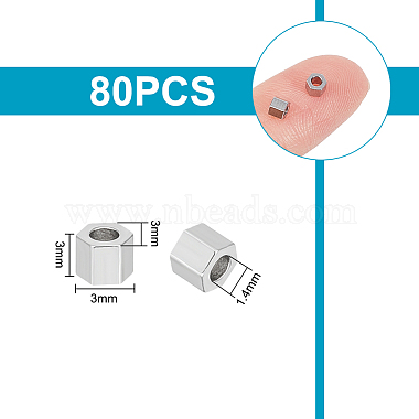 Unicraftale 80pcs 304 Edelstahl-Abstandsperlen(STAS-UN0050-36)-4