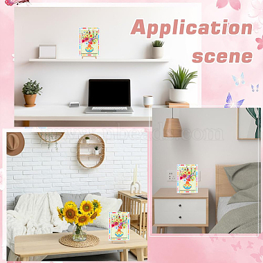 DIY Button Flowers Bouquet Photo Frame Kits(DIY-WH20001-72C)-5