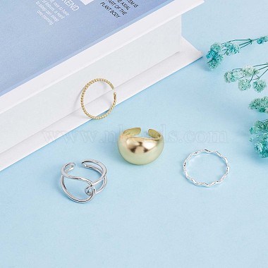 925 шариковая цепочка из стерлингового серебра в форме открытого манжетного кольца для женщин(JR870A)-2