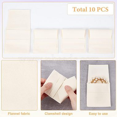 Nbeads 10Pcs 5 Colors Microfiber Jewelry Pouches(ABAG-NB0001-70)-4