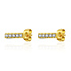 Round Stainless Steel Micro Pave Cubic Zirconia Stud Earrings for Women(MR1320-5)-1