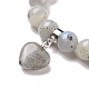 Natural Labradorite Beads Charm Bracelets(BJEW-K164-B03)-2