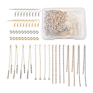 DIY Tassels Earring Making Kits, Including Brass Cubic Zirconia Tassel Pendants, 304 Stainless Steel Earring Hooks, Platinum & Golden, Pendants: 16pcs/box(DIY-TA0002-97)