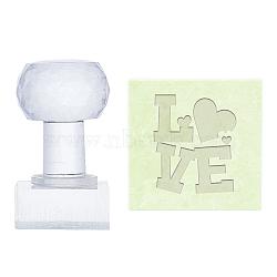 Acrylic Stamps, DIY Soap Molds Supplies, Rectangle, Word, Stamp Pattern: 38x32mm(DIY-WH0350-085)