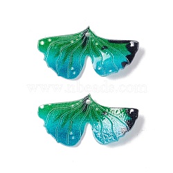 Plastic Heat Shrink Film Pendants, Butterfly, Medium Aquamarine, 16x30.5x3mm, Hole: 1mm(FIND-E028-01A)