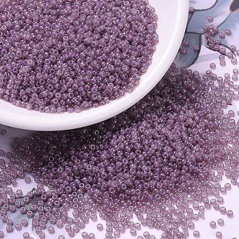 MIYUKI Round Rocailles Beads, Japanese Seed Beads, 11/0, (RR2373) Transparent Thistle Luster, 2x1.3mm, Hole: 0.8mm, about 1111pcs/10g