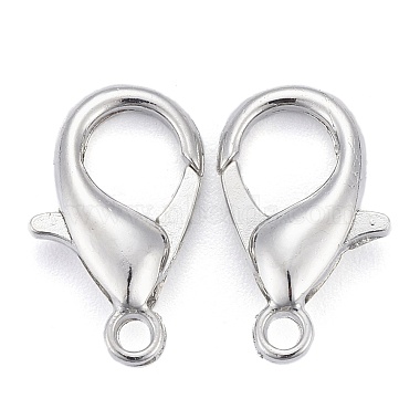 Platinum Plated Alloy Bracelet Lobster Claw Clasps(X-E106-NF)-3