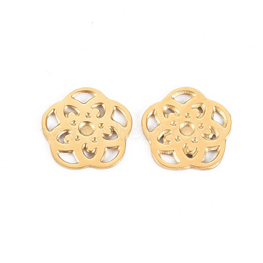 Real 14K Gold Plated Flower 316 Surgical Stainless Steel Links