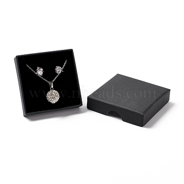 Black Square Paper Necklace Box